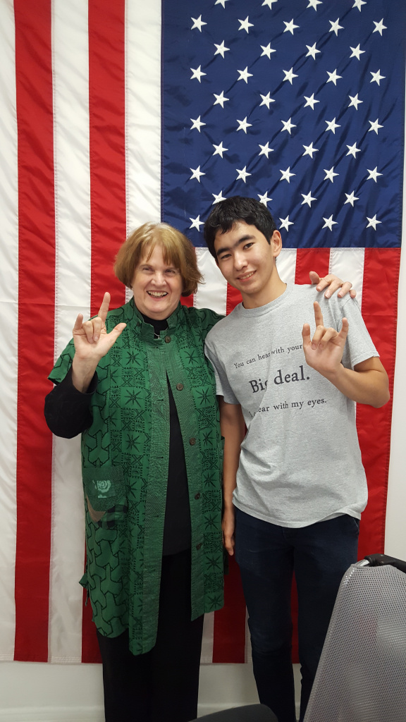 20190923_Teaching Sign language with Kazakh Deaf friend at American Corners_Eurasia Univ_Astana.jpg 20190923_Teaching Sign language with Kazakh Deaf friend at American Corners_Eurasia Univ_Astana.jpg