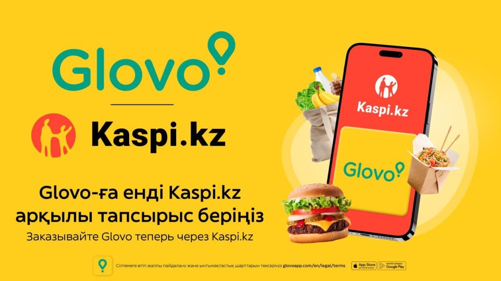 glovo Доставка еды с Glovo в Kaspi.kz